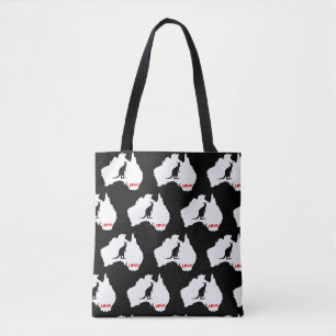Aussie Love Kangaroo White Tote Bag