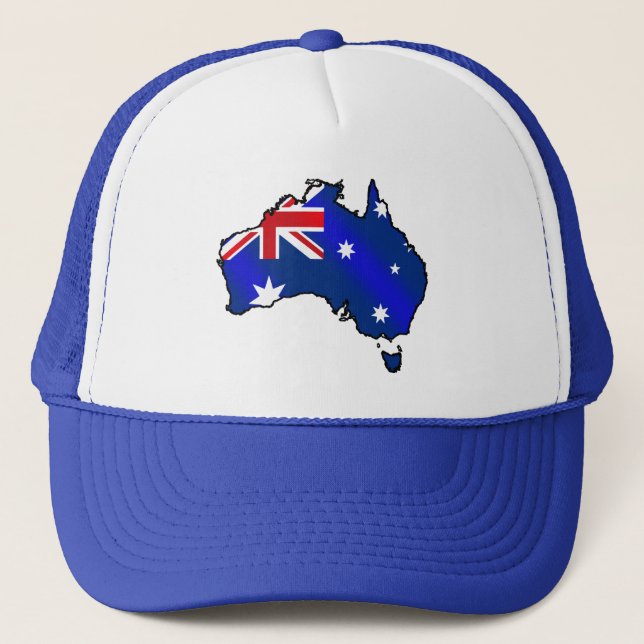 Aussie Map flag of Australia Cap (Front)