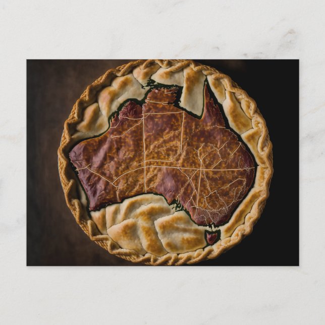 Aussie Meat Pie Postcard (Front)
