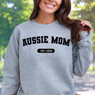 AUSSIE MOM Dog Mum Custom Birth Year Sweater