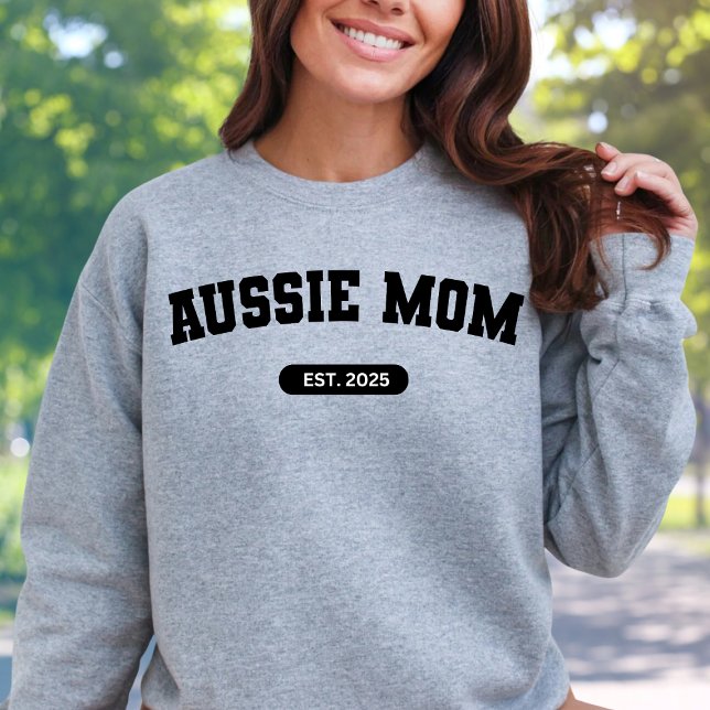 AUSSIE MOM Dog Mum Custom Birth Year Sweater (Creator Uploaded)