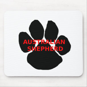 aussie name paw mouse pad