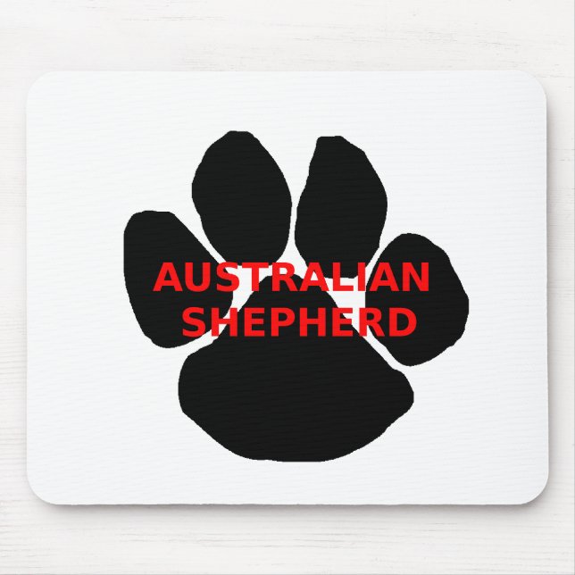 aussie name paw mouse pad (Front)