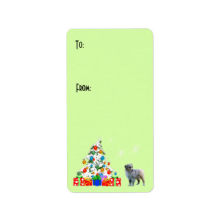 Aussie Puppy Christmas Gift Label tag