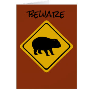 Aussie road sign wombat