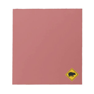 Aussie road sign wombat notepad