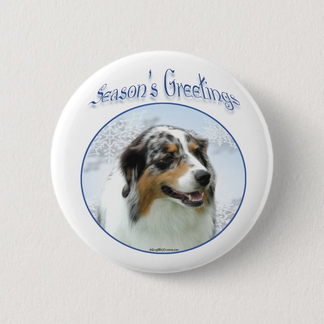 Aussie Seasons Greetings - Button (Front)