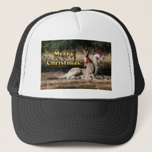 Aussie Style Christmas Kangaroos Trucker Hat