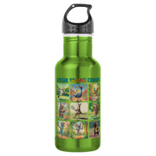 Aussie Tennis Champs Funny Australian Animals 532 Ml Water Bottle