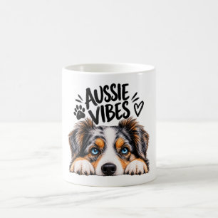 Aussie Vibes Cute Australian Shepherd Dog Lover Coffee Mug