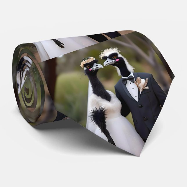 Aussie Wedding Australian Emus, Wedding  Tie (Rolled)