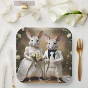 Aussie Weddings Australian Bilbies, Wedding Paper Plate