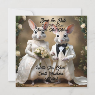 Aussie Weddings The Bilbies Get Married, Wedding Save The Date