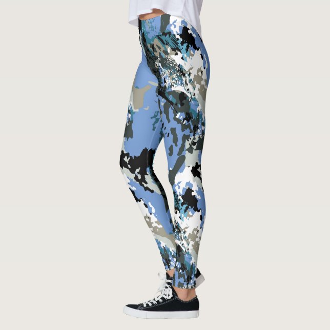 Aussie Wild Mauve Pattern Leggings (Left)