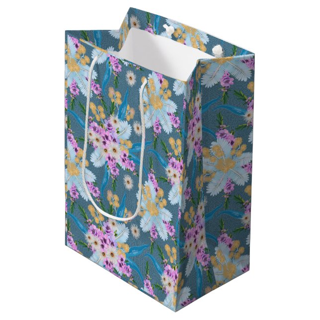 Aussie Wildflower Summer Medium Gift Bag (Front Angled)