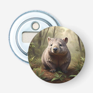Aussie Wombat In The Aussie Bushland, Bottle Opener