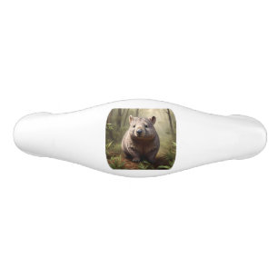 Aussie Wombat In The Aussie Bushland, Ceramic Drawer Pull