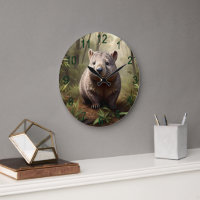 Aussie Wombat In The Aussie Bushland,