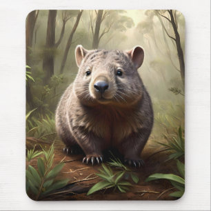 Aussie Wombat In The Aussie Bushland, Mouse Pad