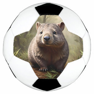 Aussie Wombat In The Aussie Bushland, Soccer Ball