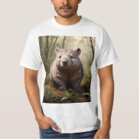 Aussie Wombat In The Aussie Bushland,