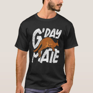 Aussie Zoo Animal  G Day Mate  Australia Kangaroo T-Shirt