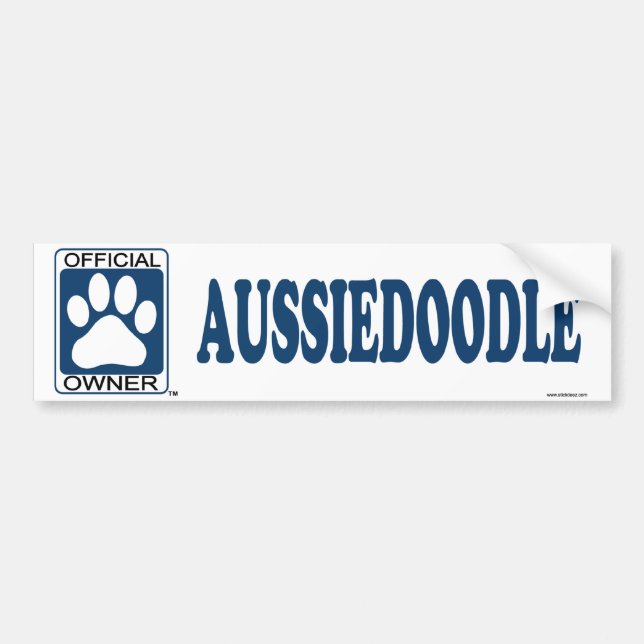 Aussiedoodle Blue Bumper Sticker (Front)