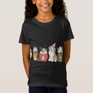 Aussiedoodle Coffee Latte Winter Christmas Dog Mum T-Shirt