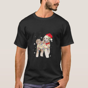 Aussiedoodle Dog Christmas Light Xmas Mum Dad Gift T-Shirt