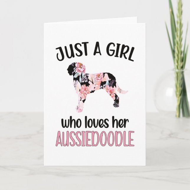 Aussiedoodle Dog Girl Dog Lover Aussiedoodle Mum Card (Front)