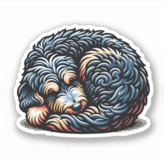 Aussiedoodle Vinyl Waterproof Dog Sticker