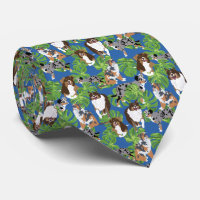 Aussies Australian Shepherd Dogs Tropical Leaves