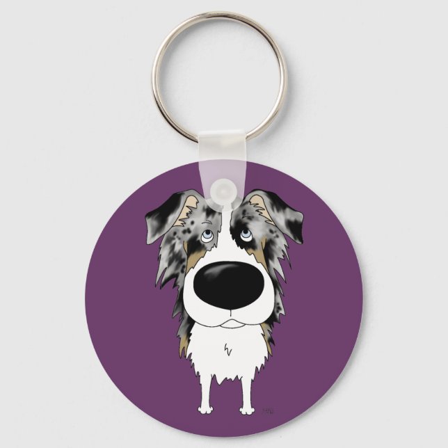 Aussies - Big Nose and Butt Key Ring (Front)