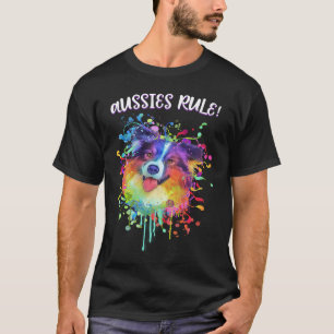 Aussies Rule Australian Shepherd Humor 1 T-Shirt