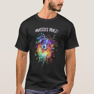 Aussies Rule Australian Shepherd Humour 1 T-Shirt