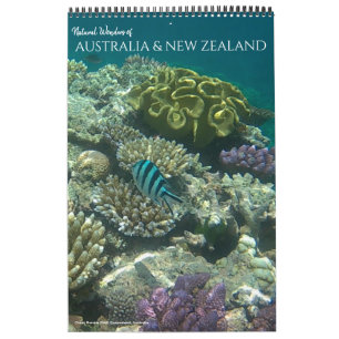 aust/nz natural wonders 2026 (with locations) calendar