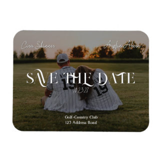 Austere Save the Date Magnet