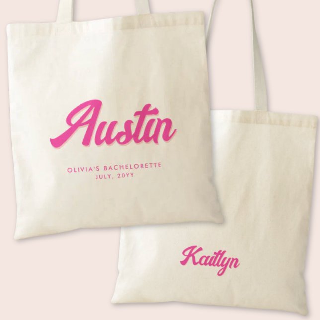 Austin Bachelorette Party Personalised Tote Bag (Austin Bachelorette Party Tote Bag)