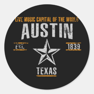 Austin Classic Round Sticker