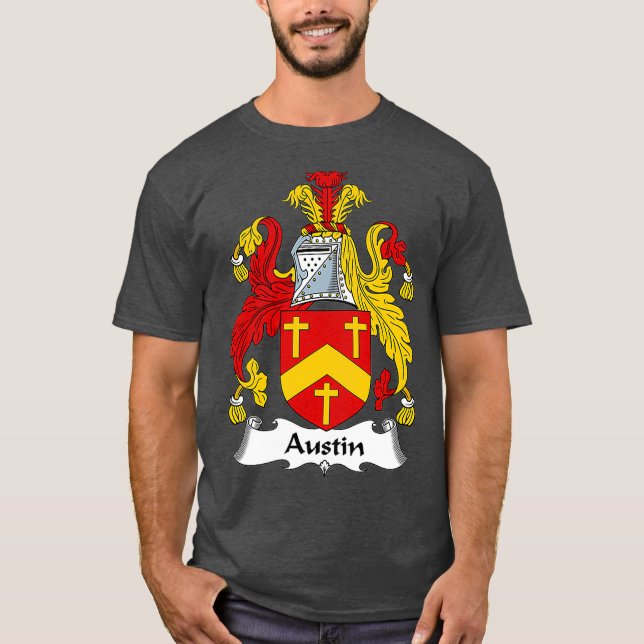Austin Coat of Arms  Family Crest T-Shirt (Front)