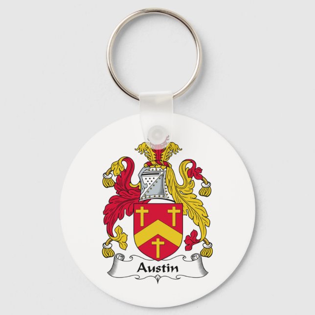 Austin Family Crest Key Ring (Front)