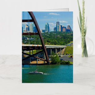 Austin hwy. 360 Pennybacker Bridge Foil Greeting Card