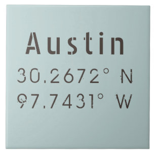 Austin Latitude Longitude Tile