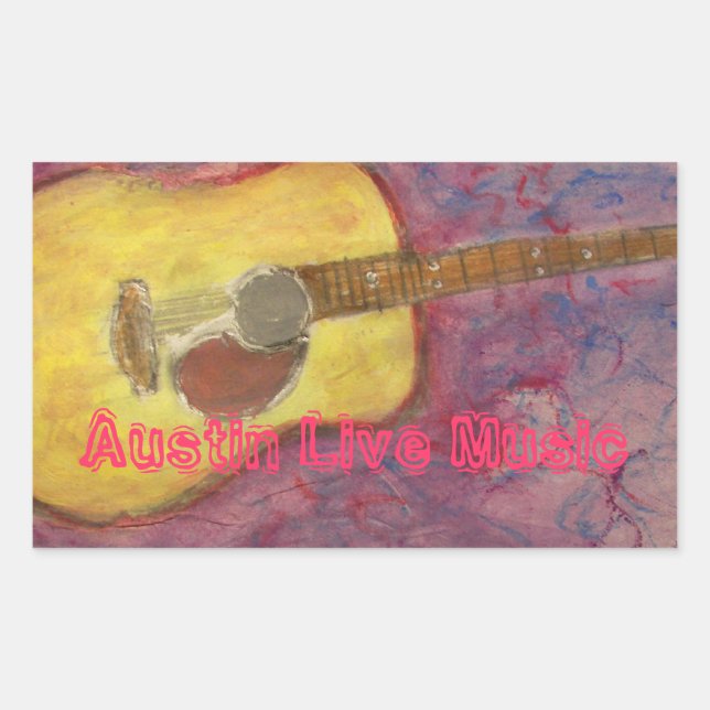Austin Live Music Rectangular Sticker (Front)