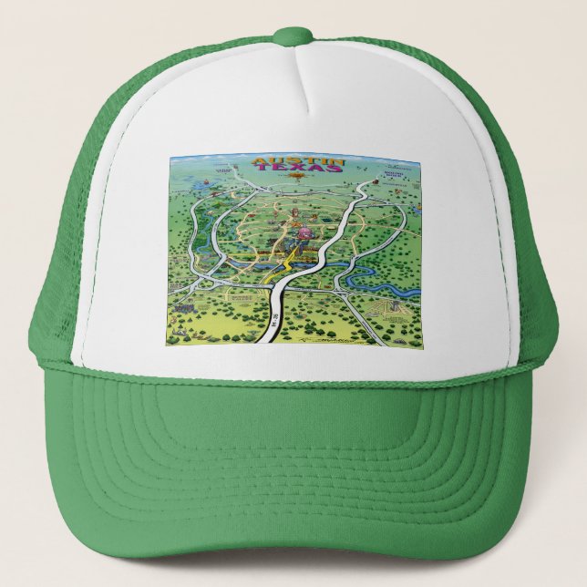 Austin Map Trucker Hat (Front)