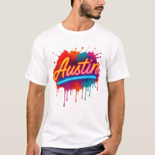 Austin Neon Street Art & Poster Design T-Shirt
