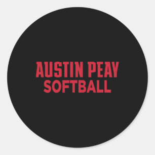 Austin Peay State University Softll Governors Appa Classic Round Sticker