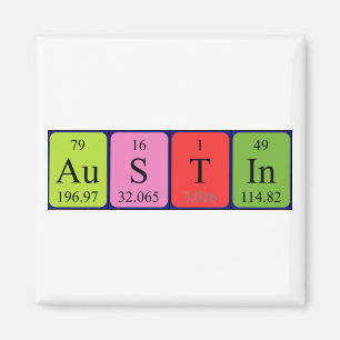 Austin periodic table name magnet