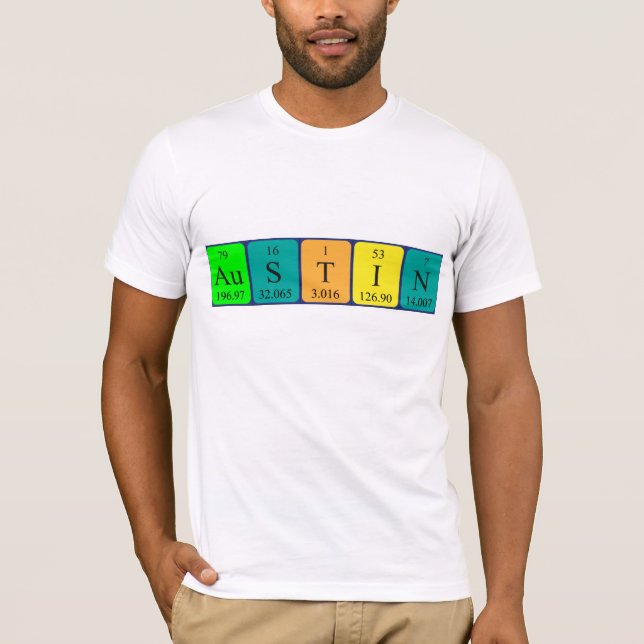 Austin periodic table name shirt (Front)