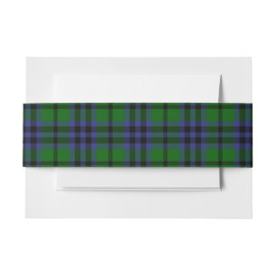 Austin Scottish Tartan Belly Band Invitation Belly Band